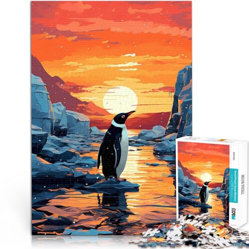 Puzzle für Erwachsene 1000 Teile Gehirnintelligenz-Herausforderung süchtig machendes Spielzeug Pinguin Wohnkunstdekor38x26cm von LKASGCBY