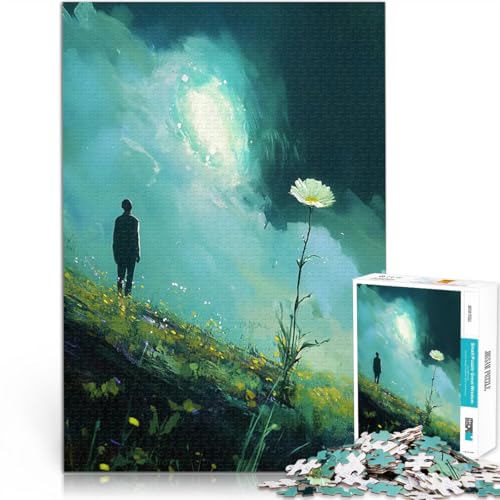 Puzzle für Erwachsene 1000 Teile Herausforderndes Spielspielzeug Mann betrachtet eine Blume mit passendem Poster und Quizblatt52x38cm Puzzle für Erwachsene 1000 Teile Herausforderndes Spielspielzeug Mann betrachtet eine Blume mit passendem Poster und Quizblatt52x38cm von LKASGCBY