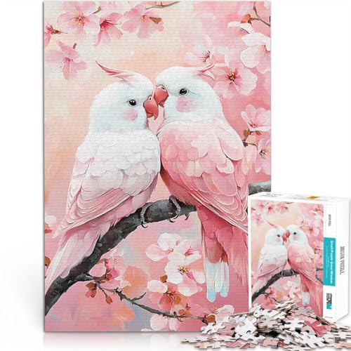 Puzzle für Erwachsene 1000 Teile Intellektuelles Spiel Rosa blühende Papageien mit vollständig ineinander greifenden, zufällig geformten Teilen52x38cm Puzzle für Erwachsene 1000 Teile Intellektuelles Spiel Rosa blühende Papageien mit vollständig ineinander greifenden, zufällig geformten Teilen52x38cm von LKASGCBY