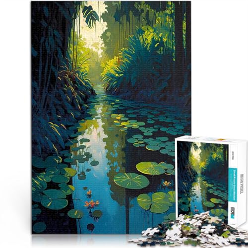 Puzzle für Erwachsene 1000 Teile Stressabbau – Staycation – Zeit totschlagen Landschaft mit passendem Poster und Quizblatt75x50cm von LKASGCBY