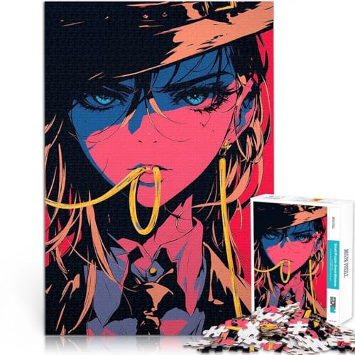 Puzzle für Erwachsene 2000 Teile Lernspiele DIY Spielzeug Anime-Mädchen mit Hut und Kette Wunschliste mit dem Weihnachtsmann70x100cm von LKASGCBY