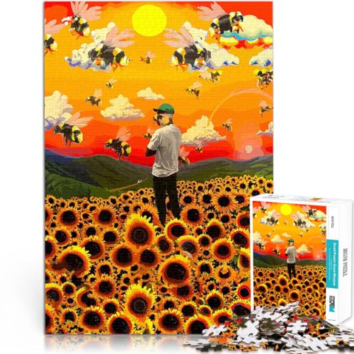 Puzzle für Erwachsene 2000 Teile Spielzeug Lernspiele Stressabbau Blumenjunge süß Wunschliste mit dem Weihnachtsmann70x100cm von LKASGCBY