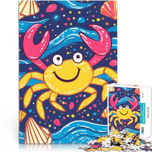 Puzzle für Erwachsene 2000 Teile Spielzeug Lernspiele Stressabbau Lächelnde Krabbenillustration Verbessern Sie das Gedächtnis70x100cm von LKASGCBY