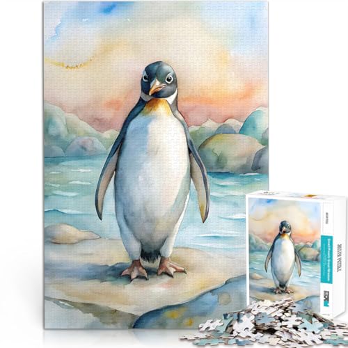 Puzzle für Erwachsene mit 1000 Teilen Lernspiel-Herausforderungsspielzeug Pinguin Aquarell Tier Geburtstagsgeschenk, Geschenke, Wandkunst75x50cm Puzzle für Erwachsene mit 1000 Teilen Lernspiel-Herausforderungsspielzeug Pinguin Aquarell Tier Geburtstagsgeschenk, Geschenke, Wandkunst75x50cm von LKASGCBY