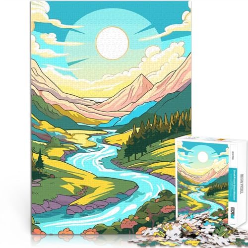 Puzzle für Erwachsene mit 1000 Teilen Lernspiele Heimdekoration Schöner Talberg Lustige Aktivitäten für zu Hause, Geburtstagsgeschenk, Reisegeschenk,52x38cm von LKASGCBY