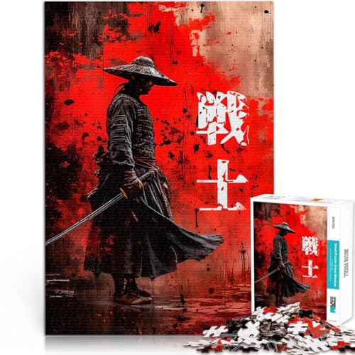 Puzzle für Erwachsene mit 1000 Teilen Spielzeug Lernspiele Stressabbau Japanischer Krieger Geburtstagsgeschenk, Geschenke38x26cm von LKASGCBY