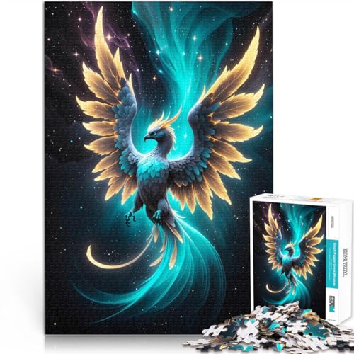 Puzzle für Erwachsene mit 1000 Teilen für Lernspiel-Herausforderungsspielzeug Mystischer Phönixvogel Für Paare geeignet75x50cm von LKASGCBY