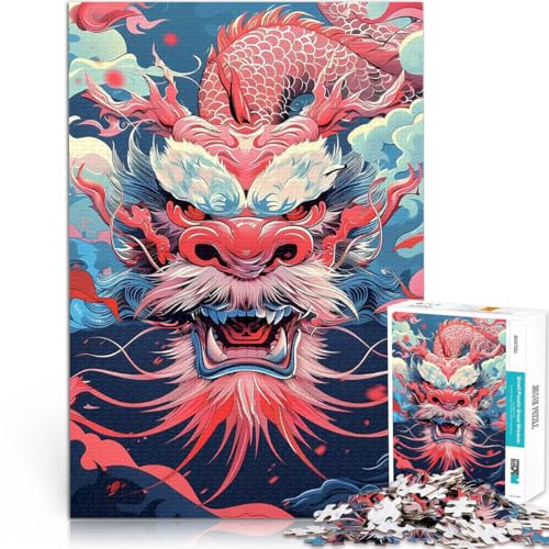 Puzzle für Erwachsene mit 2000 Teilen Denkspiel Wilde Drachenkopfkunst denn eignet ganze Familie70x100cm von LKASGCBY