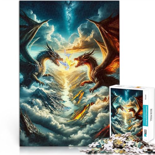 Puzzle für Erwachsene mit 2000 Teilen Lernspiele Heimdekoration Kampf des Drachenkönigs Lernspiel für Geburtstag, Weihnachten70x100cm von LKASGCBY