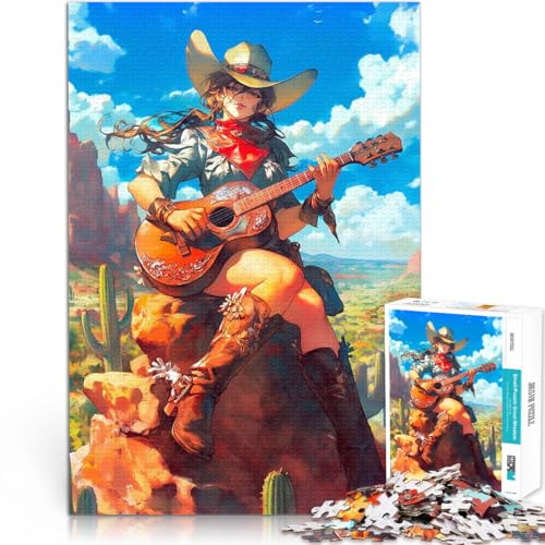 Puzzle für Jugendliche 1000 Teile Lernspiele DIY Spielzeug Cowboy-Mädchen spielt Gitarre Verbessern Sie das Gedächtnis75x50cm Puzzle für Jugendliche 1000 Teile Lernspiele DIY Spielzeug Cowboy-Mädchen spielt Gitarre Verbessern Sie das Gedächtnis75x50cm von LKASGCBY