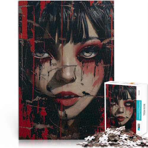Puzzle für Jugendliche 1000 Teile Lernspielzeug für die ganze Familie Frau mit roten Augen Geeignet für die Schreibtischdekoration75x50cm Puzzle für Jugendliche 1000 Teile Lernspielzeug für die ganze Familie Frau mit roten Augen Geeignet für die Schreibtischdekoration75x50cm von LKASGCBY