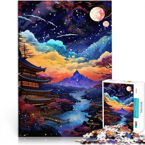 Puzzle für Jugendliche 2000 Teile Lernspiele Heimdekoration japanischer Nachthimmel Lernspiel für Geburtstag, Weihnachten70x100cm von LKASGCBY