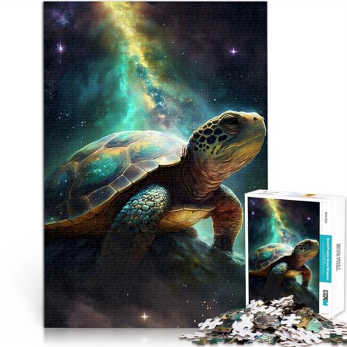 Puzzle für Jugendliche 2000 Teile für Lernspiel-Herausforderungsspielzeug Schildkröte im Weltraum Einzigartige Wohndekoration und Geschenke70x100cm von LKASGCBY