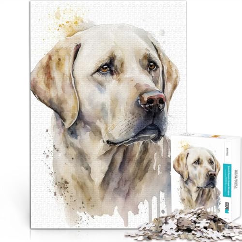 Puzzle für Teenager 1000 Teile Dekomprimierendes intellektuelles Lernspielzeug Abrador Retriever Hund Wanddekoration75x50cm von LKASGCBY
