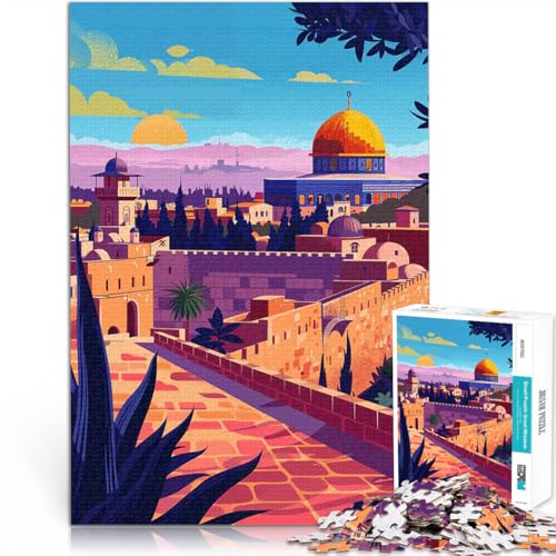 Puzzle für Teenager 1000 Teile Dekomprimierendes intellektuelles Lernspielzeug Skyline von Jerusalem Heimdekoration Spielzeug75x50cm Puzzle für Teenager 1000 Teile Dekomprimierendes intellektuelles Lernspielzeug Skyline von Jerusalem Heimdekoration Spielzeug75x50cm von LKASGCBY