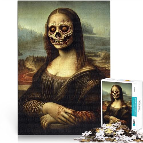 Puzzle für Teenager 1000 Teile Familienspiel zum Stressabbau, schwierige Herausforderung Zombie-Mona Lisa Gutes Geschenk38x26cm von LKASGCBY