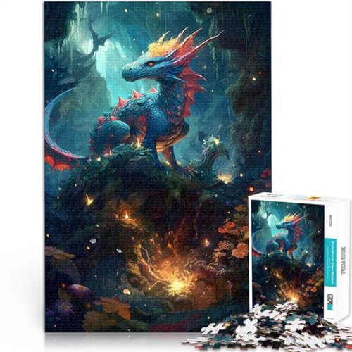 Puzzle für Teenager 1000 Teile Geschenke zum Suchbegriff: Herausfordernde Spiele Babydrache Geeignet für die Schreibtischdekoration52x38cm von LKASGCBY