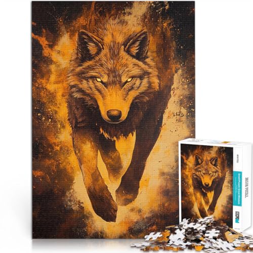 Puzzle für Teenager 1000 Teile Geschenke zum Suchbegriff: Herausfordernde Spiele Wolf of Ember Lernspiel für Geburtstag, Weihnachten75x50cm von LKASGCBY