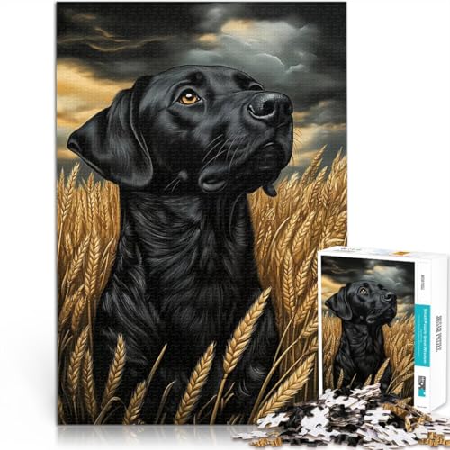 Puzzle für Teenager 1000 Teile Staycation: Zeit totschlagen Schwarzes Labor im Weizenfeld Lernspiel für Geburtstag, Weihnachten52x38cm von LKASGCBY