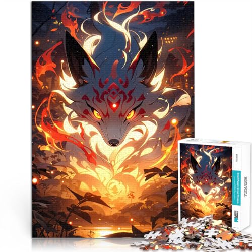 Puzzle für Teenager 1000 Teile lustige Spiele für die ganze Familie Fuchsgeist in Flammen Geeignet für die Schreibtischdekoration75x50cm von LKASGCBY
