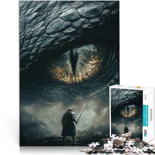 Puzzle für Teenager 2000 Teile Denkspiel Ritter vor dem Drachenauge denn eignet ganze Familie70x100cm von LKASGCBY
