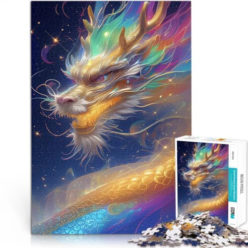 Puzzle für Teenager 2000 Teile Geschenke zum Suchbegriff: Herausfordernde Spiele Goldener Drache Für Paare geeignet70x100cm von LKASGCBY