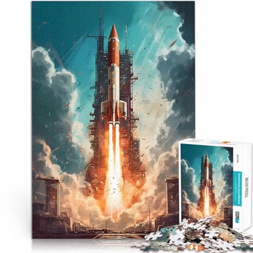 Teenager 1000 Teile Puzzle Gehirnintelligenz-Herausforderung süchtig machendes Spielzeug Raketenraum für Heimdekoration38x26cm von LKASGCBY