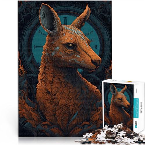 Teenager 1000 Teile Puzzle Pädagogisches Spielzeug zum Stressabbau Känguru Verzauberter Palast Lernspiel für Geburtstag, Weihnachten38x26cm von LKASGCBY