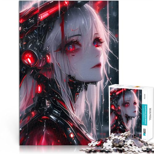 Teenager 1000 Teile Puzzle Spielzeug für die ganze Familie Weiße rote Anime-Dame Lustige Aktivitäten für zu Hause, Geburtstagsgeschenk, Reisegeschenk,75x50cm von LKASGCBY
