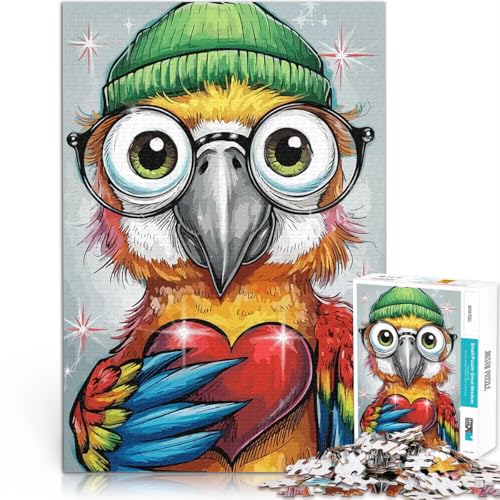 Teenager 1000 Teile Puzzle Trainieren Sie Ihr Gehirn und Ihre Hände Papagei mit Herz Künstlersammlung, Bildende Kunst38x26cm Teenager 1000 Teile Puzzle Trainieren Sie Ihr Gehirn und Ihre Hände Papagei mit Herz Künstlersammlung, Bildende Kunst38x26cm von LKASGCBY