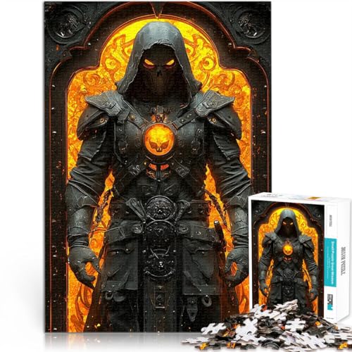 Teenager 1000-teiliges Puzzle Dekomprimierendes intellektuelles Lernspielzeug Dark Fantasy-Krieger Lernspiel für Geburtstag, Weihnachten75x50cm von LKASGCBY