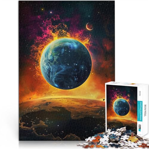 Teenager 1000-teiliges Puzzle Lernspielzeug für die ganze Familie Blick auf die Erde vom Mars aus Geschenke für Freunde und Familie38x26cm von LKASGCBY