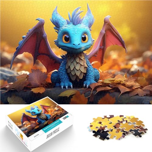Teenager-Puzzle 1000 Teile Dekomprimierendes intellektuelles Lernspielzeug Baby-Herbstdrache Einzigartige Geburtstags- und Geschenkideen75x50cm von LKASGCBY
