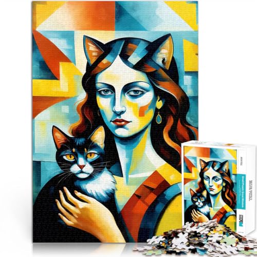 Teenager-Puzzle 1000 Teile Familienspiel für und Catwoman mit Katzenportrait Jedes Stück ist einzigartig – Anspruchsvolles Familienspiel38x26cm Teenager-Puzzle 1000 Teile Familienspiel für und Catwoman mit Katzenportrait Jedes Stück ist einzigartig – Anspruchsvolles Familienspiel38x26cm von LKASGCBY