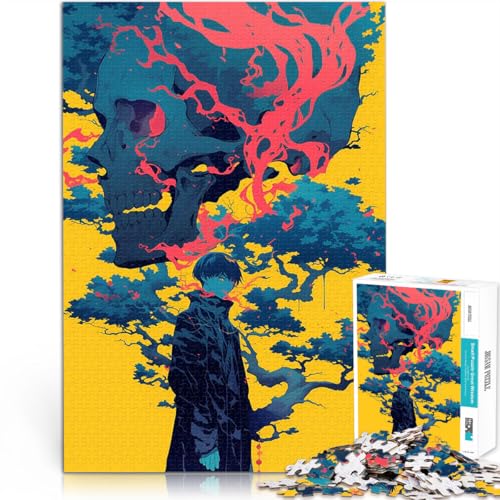 Teenager-Puzzle 1000 Teile Geschenke zum Suchbegriff: Herausfordernde Spiele Anime Totenkopf & Junge Wohnkunstdekor75x50cm von LKASGCBY