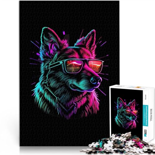 Teenager-Puzzle 1000 Teile Geschenke zum Suchbegriff: Herausfordernde Spiele Deutscher Schäferhund Heimdekoration75x50cm von LKASGCBY