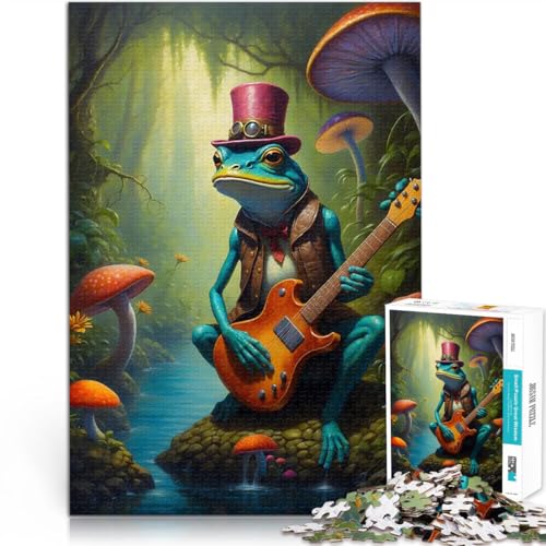 Teenager-Puzzle 1000 Teile Geschenke zum Suchbegriff: Herausfordernde Spiele E-Gitarre Froggy Verbessern Sie das Gedächtnis38x26cm von LKASGCBY