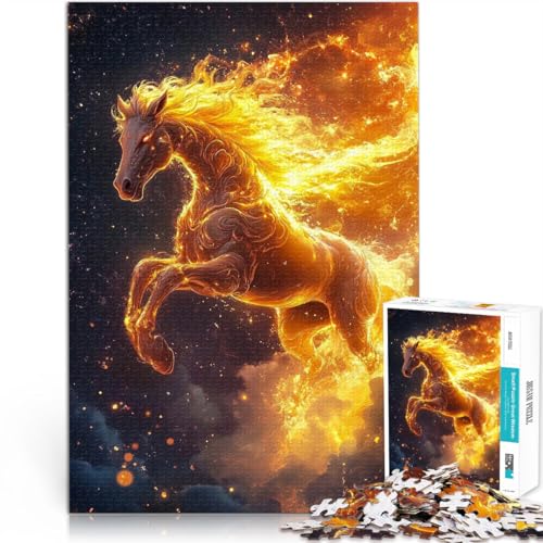 Teenager-Puzzle 2000 Teile Trainieren Sie Ihr Gehirn und Ihre Hände Kirin Feuriges Pferd Geburtstagsgeschenk, Geschenke70x100cm von LKASGCBY