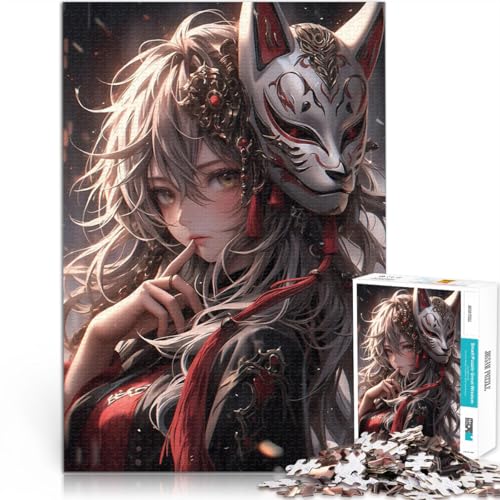 Teenager-Puzzles 1000 Teile Anspruchsvoll, Aber lustig und humorvoll Verzaubertes Samurai-Mädchen Geburtstagsgeschenk, Geschenke75x50cm von LKASGCBY