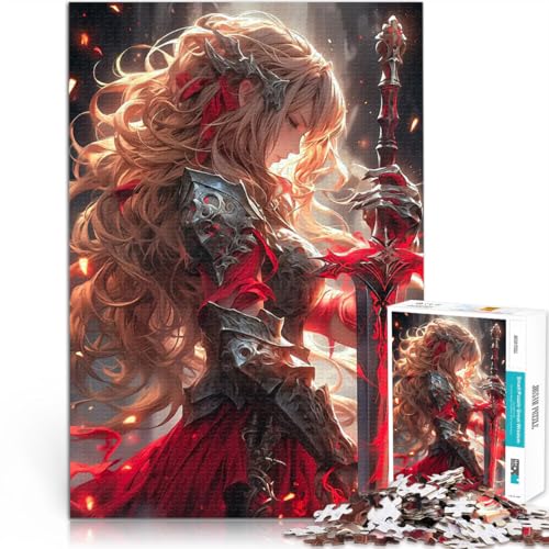 Teenager-Puzzles 1000 Teile Geschenke zum Suchbegriff: Herausfordernde Spiele Schwertjungfrauenengel für Heimdekoration52x38cm von LKASGCBY