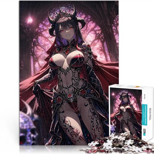 Teenager-Puzzles 1000 Teile Intellektuelles Spiel Dark Fantasy Anime Königin mit vollständig ineinander greifenden, zufällig geformten Teilen52x38cm von LKASGCBY