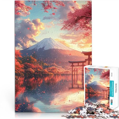 Teenager-Puzzles 1000 Teile Mustermontage Torii-Tor Fuji Japan Kirschblüte Jedes Stück ist einzigartig – Anspruchsvolles Familienspiel52x38cm Teenager-Puzzles 1000 Teile Mustermontage Torii-Tor Fuji Japan Kirschblüte Jedes Stück ist einzigartig – Anspruchsvolles Familienspiel52x38cm von LKASGCBY