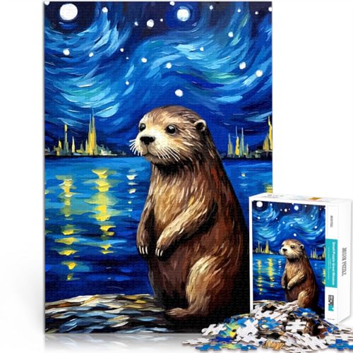 Teenager-Puzzles 1000 Teile Stressabbau-Spielzeug Otter Sternennacht eignet ganze Familie75x50cm Teenager-Puzzles 1000 Teile Stressabbau-Spielzeug Otter Sternennacht eignet ganze Familie75x50cm von LKASGCBY
