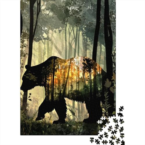 Brown Bär Puzzles 1000 Teile Schwer Puzzle Spielzeug Lernspiel Impossible Herausforderungsspielzeug Für Erwachsene Und Kinder Ab 14 Jahren 1000pcs (75x50cm) von LKBASOEGD