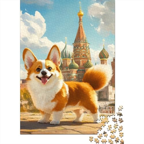 Corgi Puzzle 1000 Teile Schwer Puzzle Spielzeug Pädagogisches Spiel Impossible Herausforderungsspielzeug Für Erwachsene Und Kinder in Bewährter 1000pcs (75x50cm) von LKBASOEGD