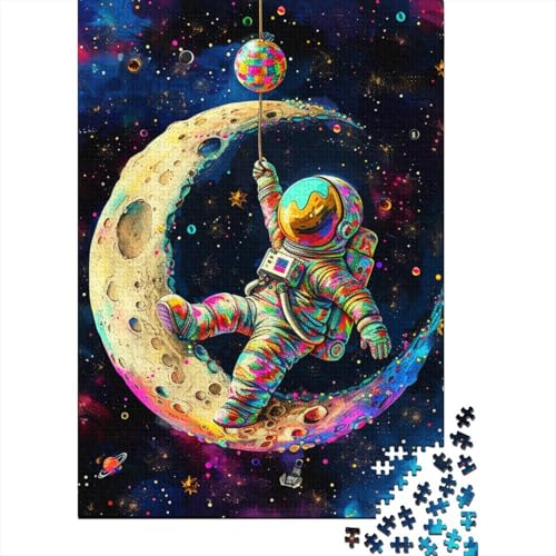 Dickes Baby Astronaut Puzzle 1000 Teile Schwer Puzzle Spielzeug Pädagogisches Spiel Impossible Herausforderungsspielzeug Für Erwachsene Und Kinder Ab 12 Jahren 1000pcs (75x50cm) von LKBASOEGD