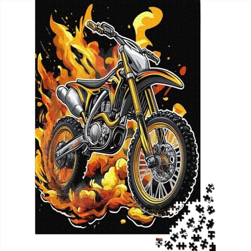 Dirt Bike Puzzle 1000-teilige Schwer Puzzle Spielzeug Lernspiel Impossible Herausforderungsspielzeug Für Erwachsene Und Kinder Ab 12 Jahren 1000pcs (75x50cm) von LKBASOEGD
