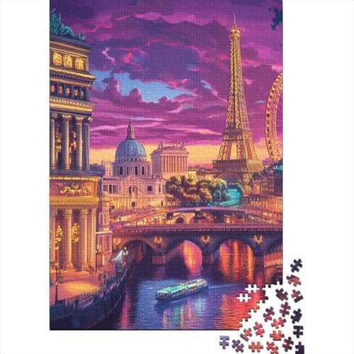 Eiffelturm Puzzles 1000 Teile Schwer Puzzle Spielzeug Pädagogisches Spiel Impossible Herausforderung Spielzeug Für Erwachsene Und Kinder Ab 14 Jahren 1000pcs (75x50cm) von LKBASOEGD