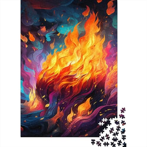 Flammen Puzzle 1000 Teile Schwer Puzzle Spielzeug Lernspiel Impossible Herausforderungsspielzeug Für Erwachsene Und Kinder in Bewährter 1000pcs (75x50cm) von LKBASOEGD