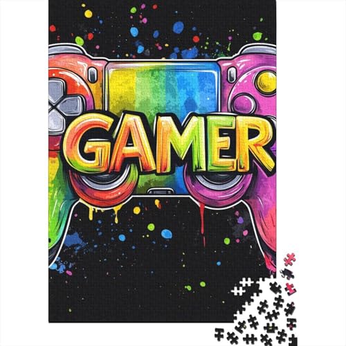 Gamer Puzzles 1000 Teile Schwer Puzzle Spielzeug Lernspiel Impossible Herausforderung Spielzeug Für Erwachsene Und Kinder in Bewährter 1000pcs (75x50cm) von LKBASOEGD